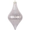 Clayre & Eef 6GL5142 Vianočná guľa Ø 8x15 cm Strieborná