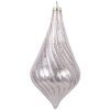 Clayre & Eef 6GL5143 Vianočná guľa Ø 8x17 cm strieborná