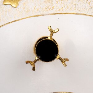 Clayre & Eef Stojan na vianočný stromček 40x38x38 cm biely a zlatý