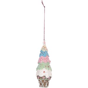 Clayre & Eef Dekoračný Záves Tortička Ø 5x13 cm Viacfarebný