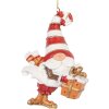 Clayre & Eef Závesný Santa Claus 8x4x10 cm - Červený & Biely