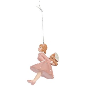 Clayre & Eef Záves Ballerina 6x6x10 cm Ružový