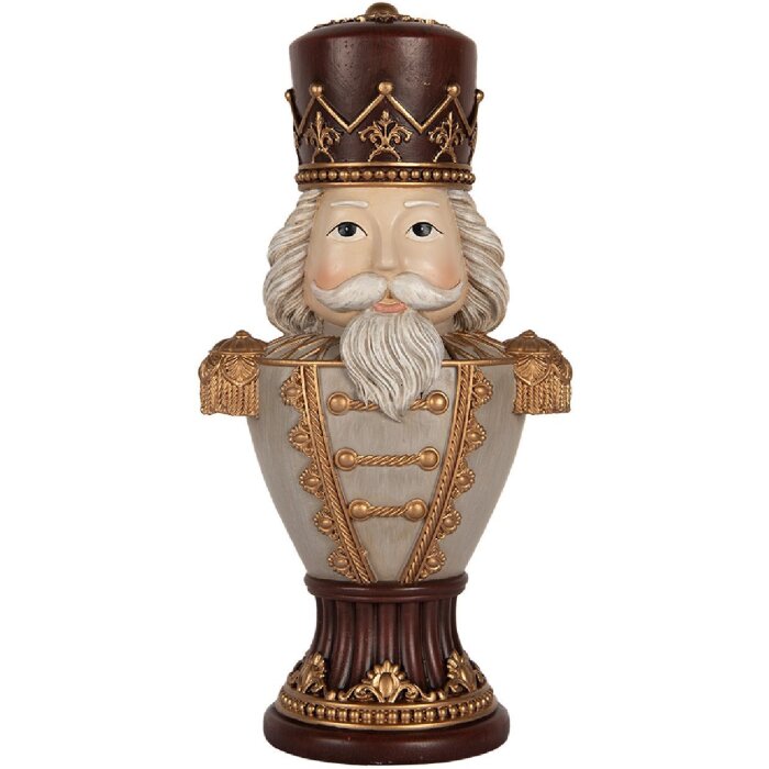 Clayre & Eef 6PR5365 Dekoračný orecholom 16x10x30 cm hnedo-šedý