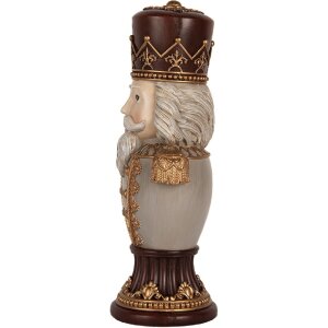 Clayre & Eef 6PR5365 Dekoračný orecholom 16x10x30 cm hnedo-šedý