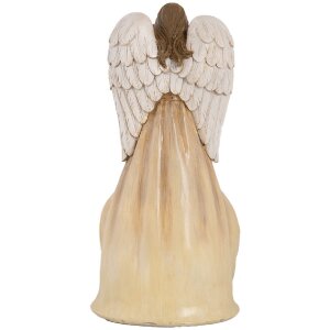 Clayre & Eef Vianočná skupina 15x12x30 cm béžovo-zlatá