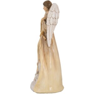 Clayre & Eef Vianočná skupina 15x12x30 cm béžovo-zlatá