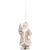 Clayre & Eef Dekoračný záves Santa Claus 5x4x9 cm béžovo-biely