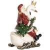 Clayre & Eef Santa Claus na labuti 13x10x16 cm
