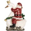 Clayre & Eef Santa Claus na labuti 13x10x16 cm