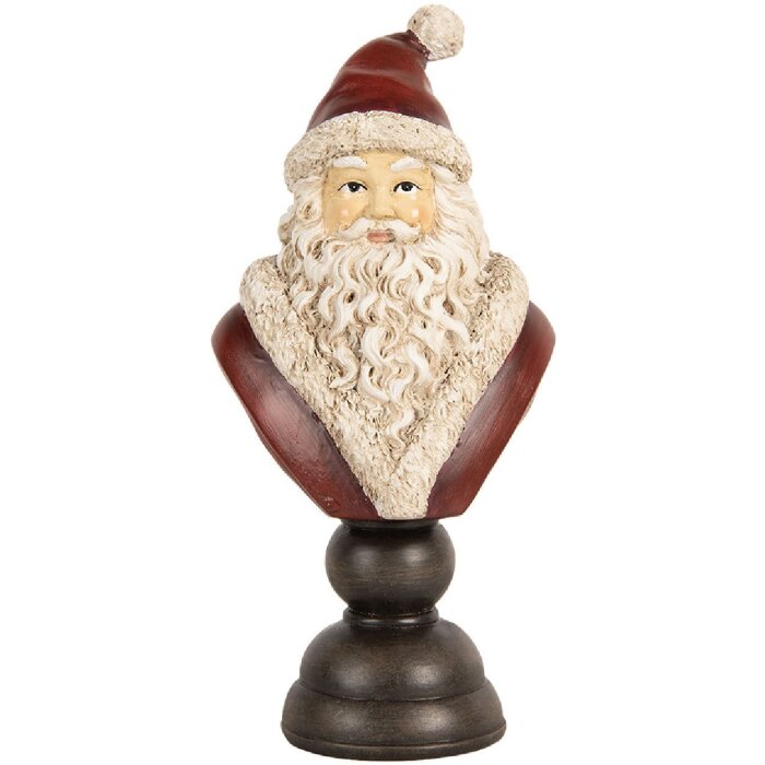Clayre & Eef Bústka Santa Claus 11x8x22 cm Červená & Biela