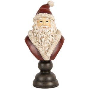 Clayre & Eef Bústka Santa Claus 11x8x22 cm Červená & Biela