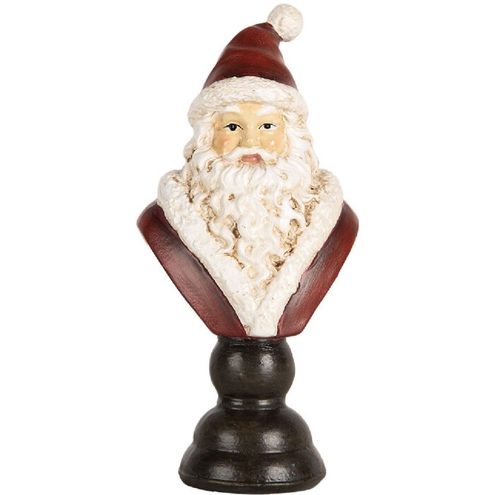 Clayre & Eef 6PR5674 Dekoračná hlava Santaklausa 7x5x15 cm