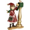 Clayre & Eef 6PR5677 Dekorácia Dieťa pri poštovej schránke 8x4x12 cm Červená & Zelená
