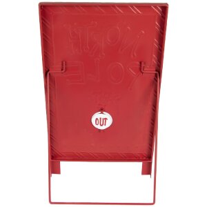 Clayre & Eef Textová tabuľa stojaca 29x16x51 cm bielo-červená