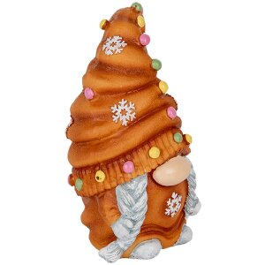 Clayre & Eef 6PR5311 Dekoračný škriatok 8x8x13 cm hnedo-modrý