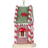 Clayre & Eef Dekoračný záves Domček 6x4x8 cm Ružový, Biely, Červený