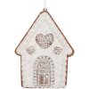 Clayre & Eef 6PR5331 Dekoračný záves Dom 8x1x10 cm biely-hnedý