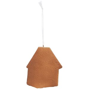 Clayre & Eef 6PR5332 Dekoračný záves Domček 9x1x10 cm biely