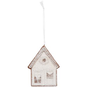 Clayre & Eef Záves Domček 8x1x10 cm Biely a...