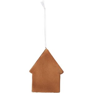 Clayre & Eef Záves Domček 8x1x10 cm Biely a hnedý