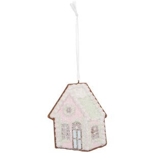 Clayre & Eef Záves Dom 9x1x10 cm Ružový