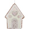 Clayre & Eef 6PR5336 Dekoračný záves Dom 8x1x10 cm Zelená/Biela