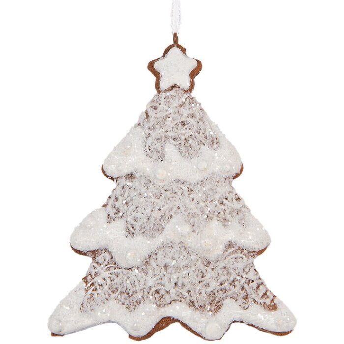 Clayre & Eef 6PR5343 Vianočný závesný ornament Stromček 9x1x10 cm