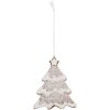Clayre & Eef 6PR5343 Vianočný závesný ornament Stromček 9x1x10 cm