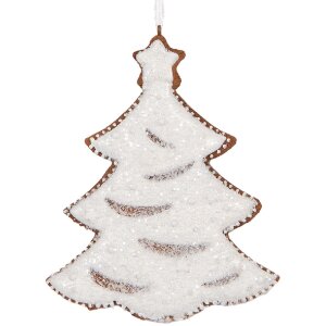 Clayre & Eef Záves na stromček 9x1x10 cm Biely...