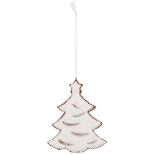 Clayre & Eef Záves na stromček 9x1x10 cm Biely...