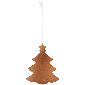 Clayre & Eef Záves na stromček 9x1x10 cm Biely Hnedý