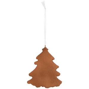 Clayre & Eef Vianočný záves Stromček 9x1x10 cm biely/hnedej