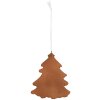 Clayre & Eef Vianočný záves Stromček 9x1x10 cm biely/hnedej