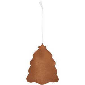 Clayre & Eef 6PR5350 Závesný dekor na vianočný stromček 8x1x10 cm Biely Hnedý