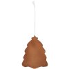 Clayre & Eef 6PR5350 Závesný dekor na vianočný stromček 8x1x10 cm Biely Hnedý