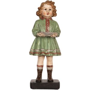 Clayre & Eef 6PR5557 Dekorácia Dieťa 9x8x21 cm zeleno-béžová
