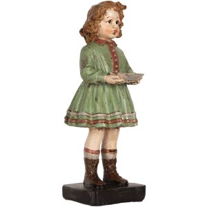 Clayre & Eef 6PR5557 Dekorácia Dieťa 9x8x21 cm zeleno-béžová