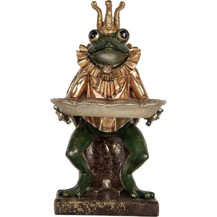 Clayre & Eef Dekorácia Žaba 16x15x28 cm Zelená