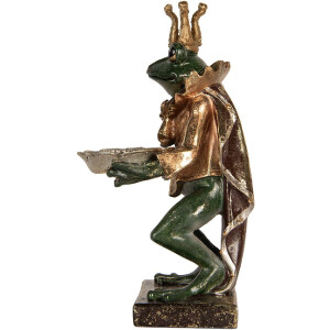 Clayre & Eef Dekorácia Žaba 16x15x28 cm Zelená