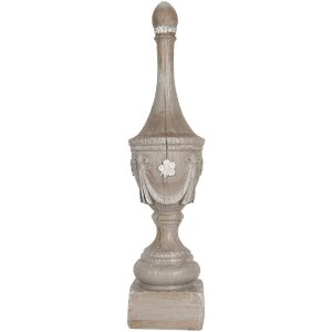 Clayre & Eef 6PR5584 Dekoračná ozdoba sivá Ø 11 x 43 cm