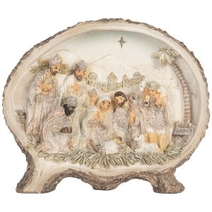 Clayre & Eef Vianočná skupinka 18x4x15 cm