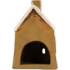 Clayre & Eef Dekoračný domček 12x8x18 cm hnedo-béžový