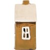 Clayre & Eef Dekoračný domček 12x8x18 cm hnedo-béžový
