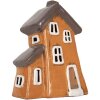 Clayre & Eef Dekoračný domček 16x11x22 cm sivý/oranžový