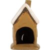 Clayre & Eef Keramický domček 10x10x16 cm – Vianočná dekorácia