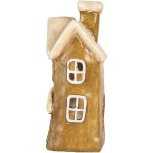 Clayre & Eef 6MG0123 Dekoračný domček 23x15x33 cm Hnedo-béžový
