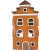Clayre & Eef Dekoračný dom 20x15x34 cm Oranžovo-sivý