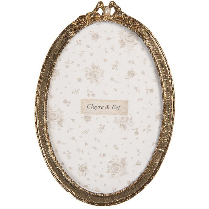 Clayre & Eef 2F1291 Zlatý fotorámik 10x14 cm (9x13 cm)