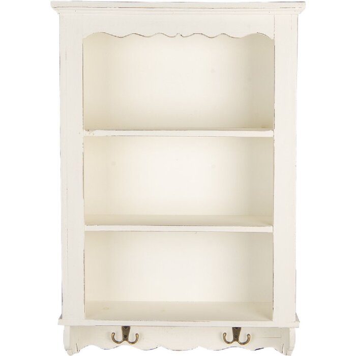 Clayre & Eef 5H0742 Závesná skrinka 45x16x67 cm Biela