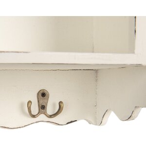 Clayre & Eef 5H0742 Závesná skrinka 45x16x67 cm Biela